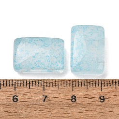 2-Hole Baking Paint Transparent Glass Beads&nbsp;GL-CBA5BF9-01A