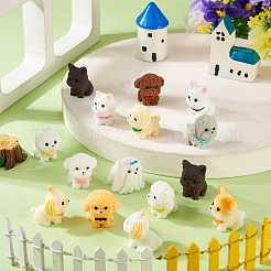 28Pcs 14 Styles Resin Dog Miniature Model&nbsp;DJEW-TA0001-29