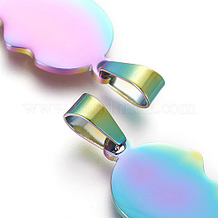 304 Stainless Steel Split Pendants&nbsp;LS-STAS-F214-01M