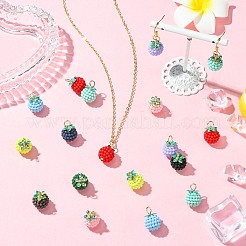 100Pcs Rubberized Style ABS Plastic Pendants&nbsp;KY-CJ0002-14