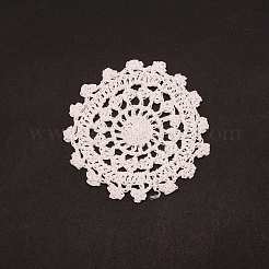 Hand-woven Coaster Flower Hollow Round Decorative Cup Pad&nbsp;AJEW-WH0029-89A