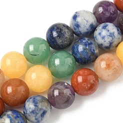 Chakra Natural Mixed Gemstone Beads Strands&nbsp;G-P574-A03-10mm