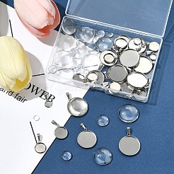 DIY 304 Stainless Steel Tray Pendants Making Kits&nbsp;DIY-FS0008-83