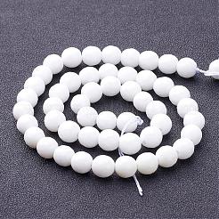 Synthetic White Agate Beads Strands&nbsp;G-D419-8mm-01