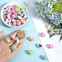 55Pcs UV Plated Acrylic Beads&nbsp;FIND-SP0002-69