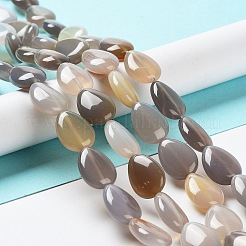 Natural Grey Agate Beads Strands&nbsp;G-L242-31