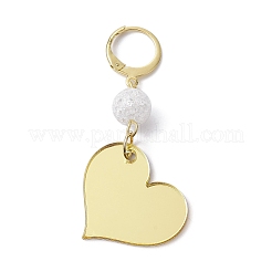 Acrylic Heart Pendant Decoration&nbsp;HJEW-JM01306