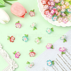 50Pcs 5 Colors Transparent Acrylic Pendants&nbsp;TACR-SC0001-50