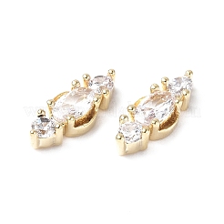 Brass Clear Cubic Zirconia Cabochons&nbsp;KK-A174-10G