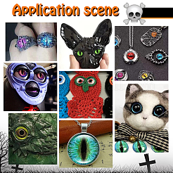 Luminous Eye Printed Glass Cabochons&nbsp;GGLA-PH0001-22A