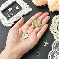 6Pcs 6 Styles Brass Micro Pave Clear Cubic Zirconia Charms&nbsp;KK-CJ0003-31