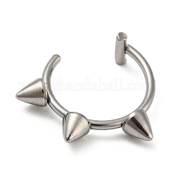 Non-Tarnish 304 Stainless Steel Cone Beaded Cuff Earrings&nbsp;AJEW-K037-02P