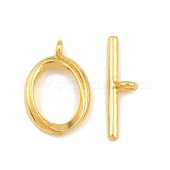 Oval Brass Toggle Clasps&nbsp;KK-G548-35