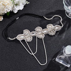 Glass Rhinestone HeadBands for Women&nbsp;OHAR-WH0021-74P