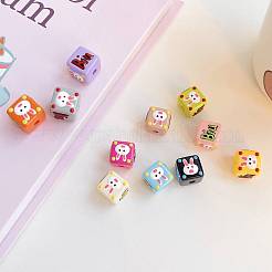 Opaque Acrylic European Beads&nbsp;X-OACR-E027-04