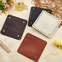 4Pcs 4 Colors Square PU Leather Knitting Crochet Bags Nail Bottom Shaper Pad&nbsp;DIY-PH0021-07