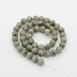 Natural Chinese Jade/Southern Jade Round Bead Strands&nbsp;G-P070-63-4mm