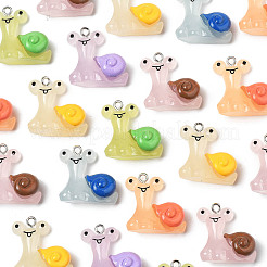 20Pcs Snail Resin Pendants&nbsp;RESI-FS0002-12