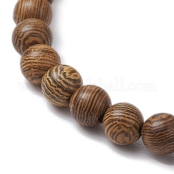 4Pcs Wood Round Bead Charm Bracelets for Women&nbsp;BJEW-JB11645