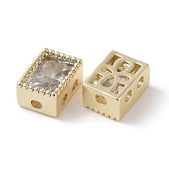 Brass with Cubic Zirconia Beads&nbsp;KK-G491-35G-02