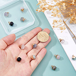 12Pcs 6 Styles Electroplate Synthetic Black Stone&nbsp;G-FH0002-71