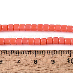 Opaque Solid Color Glass Beads Strands&nbsp;GLAA-N065-4x4mm-C02