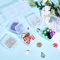 12Pcs Square Plastic Bead Storage Containers with Hinged Lid&nbsp;CON-GO0001-03
