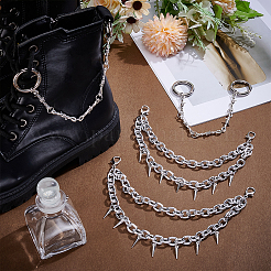 2Pcs Aluminum Boot Strap Chains&nbsp;HJEW-UN00118