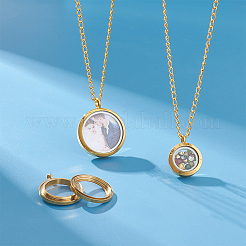 3Pcs 3 Style 304 Stainless Steel Locket Pendants&nbsp;FIND-UN0001-83G