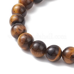 Natural Tiger Eye Stretch Bracelets for Couple&nbsp;BJEW-JB12180