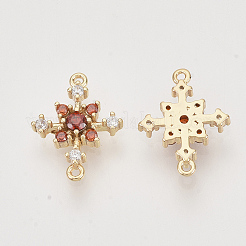 Brass Cubic Zirconia Links connectors&nbsp;X-KK-N216-26B