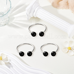 2 Sets 2 Colors Brass Plastic Pearl Finger Rings Sets for Women&nbsp;RJEW-GO0001-26