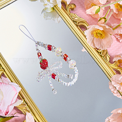 1Pc Glass Mobile Straps&nbsp;HJEW-SZ0001-57