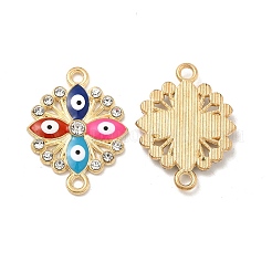 Colorful Evil Eye Alloy Enamel Connector Charms&nbsp;FIND-H039-62KCG