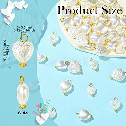 60Pcs 6 Styles ABS Plastic Imitation Pearl Pendants&nbsp;PALLOY-CJ00171