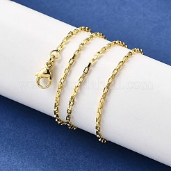 Brass Box Chain Necklaces&nbsp;NJEW-M108-41G