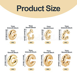 2 Sets 2 Style Adjustable CCB Plastic Cuff Earrings&nbsp;EJEW-TA0001-54