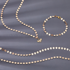 6M Brass Flat Round Link Chains&nbsp;CHC-HS0001-01KCG
