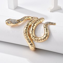Snake Alloy Open Cuff Bangles for Women&nbsp;BJEW-A027-02G