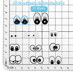 51Sets Plastic Safety Craft Eye&nbsp;DIY-PH0030-23