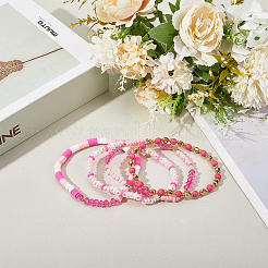 Polymer Clay & Crystal Beads Cup Chain Sets&nbsp;AJEW-WH20072-35A