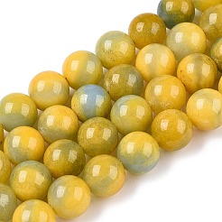 Dyed Natural White Jade Beads Strands&nbsp;G-T138-10mm-210-26