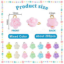 200Pcs Opaque Acrylic Pendants&nbsp;PALLOY-PHE00013