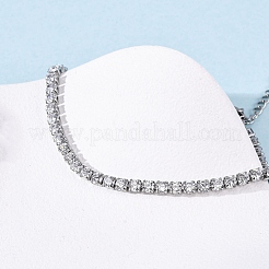 304 Stainless Steel with Cubic Zirconia Link Chain Bracelets for Women&nbsp;BJEW-G754-01B-P03