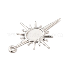 Rack Plating Brass Pendant Cabochon Settings&nbsp;KK-E067-29P