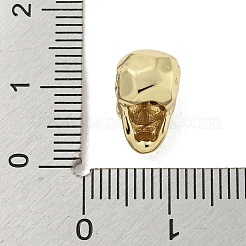 Brass Micro Pave Clear Cubic Zirconia Beads&nbsp;ZIRC-P119-17B-G