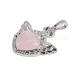 Natural Rose Quartz Pendants&nbsp;G-I366-01P-18