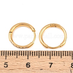 304 Stainless Steel Clear Cubic Zirconia Hoop Earrings&nbsp;EJEW-L307-05G