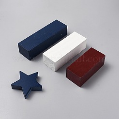 4Pcs Independence Day Wood Rectangle & Star Display Decorations&nbsp;DJEW-WH0042-106