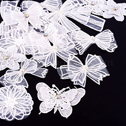 16Pcs 8 Styles Polyester Lace Embroider Thread Iron on/Sew On Patches&nbsp;PATC-TA0001-13